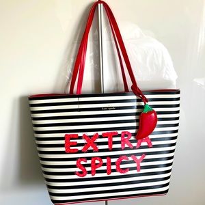 KATE SPADE EXTRA SPICY Little Len Chili Tote Bag